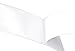 Self Adhestive Hook and Loop Strips Set with Super Sticky Glue Nylon Fabric Fastener White (White, 1