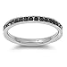 Stainless Steel Eternity Black Cz Wedding Band Ring 3mm (8)