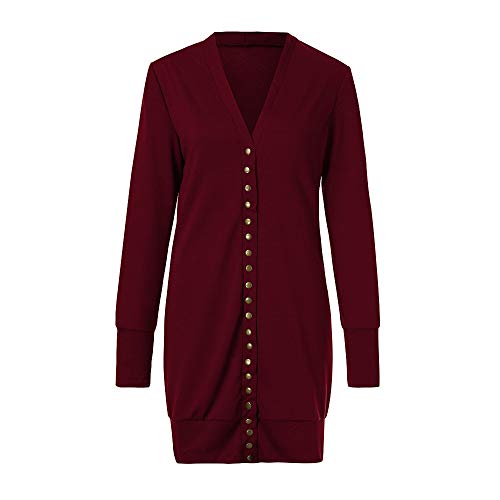 image for GOVOW Drape Front Blazer Women Open Front Button Down Cardigan Sweater