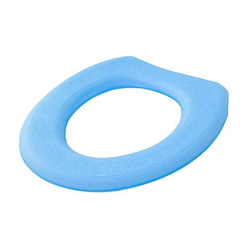 SAFIGLE Toilet Seat Cover Thicken Shaped Washable Pad for Warmth Blue Toilet Seat Pads for Home Bathroom