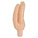 Double Dong, U Shape Multi Speed Dildo,Double-Motor Vibrator with Life-like Penis Head and Veins for G-spot and A-n-a-l Stimulation