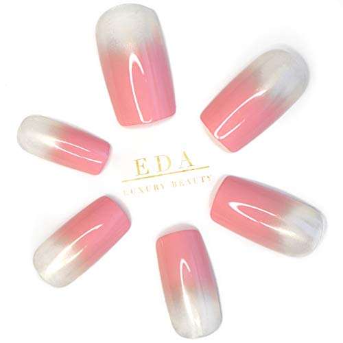 EDA LUXURY BEAUTY SILVER NUDE PINK OMBRE FRENCH LUXE DESIGN Full Cover Press On Nails Acrylic Nail Kit Artificial Nail Tips False Nails Extra Long Ballerina Coffin Square Nail Art Fashion Fake Nails 1 EDA LUXURY BEAUTY SILVER NUDE PINK OMBRE FRENCH LUXE DESIGN Full Cover Press On Nails Acrylic Nail Kit Artificial Nail Tips False Nails Extra Long Ballerina Coffin Square Nail Art Fashion Fake Nails