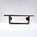 Diwhy Industrial Pipe Shelf Shelving Pine Wood and Pipe Towel Rack - Multiple Shelves (Wood 01, 24