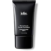 Jolie Liquid Powder Mineral Foundation, Super Silky Hydrating Oil-Free Makeup, SPF 15 Mineral Sunscreen & Primer - Vitamins A, C & E Antioxidants, For All Skin Types (Cameo Beige)