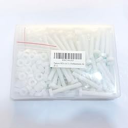 Pzsmocn 150 Pieces/50 Sets M6*40 mm Plastic White