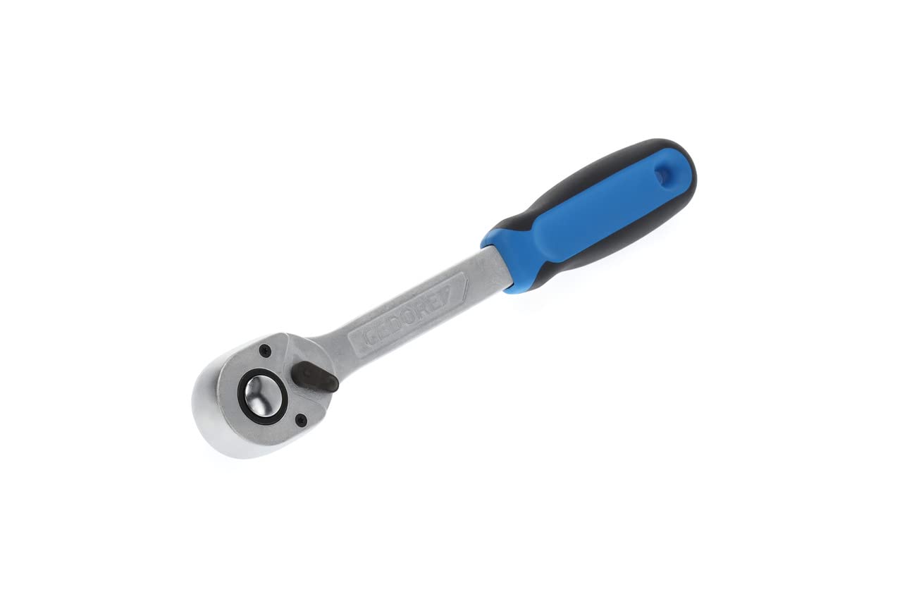 GEDORE Reversible ratchet, for 1/2", 12.5 mm drive, 7.5° reverse angle, 270 mm length, 2C grip, 1993 U-10 T