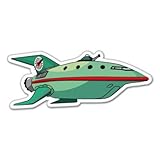 Futurama Planet Express Ship Vynil Car Sticker Decal - Select Size