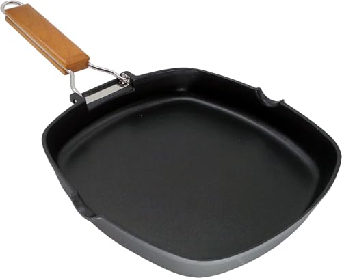 WECOOK! EcoStone Smooth Grill Pan, Induction, Aluminium, 28 x 28 cm, Black