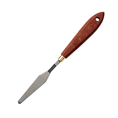 ATWORTH 5-Piece Painting Knives Scrapers Artist Palette Knife Set with Flexable Blades & Comfort Hardwood Grips