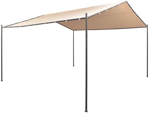 zhihuitong 4m x 4m Outdoor Party Tent Patio Garden Marquee Pavilion Tent with Steel Frame, Beige
