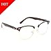 Cyxus Blue Light Glasses Men Retro Semi Rimless Clear Blue Light Glasses for Computer Eye Strain Gaming Glasses Anti Harmful Blue Light for Men Women