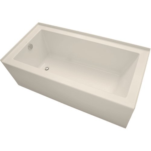 Mirabelle MIRSKS6030L Sitka 60" X 30" Acrylic Soaking Bathtub for Three Wall Alc, White
