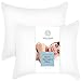 White Classic Bed Pillows for Sleeping 2 Pack, King Size Pillow Side Sleeper Set, Down Alternative Luxury Hotel Soft Pillow 20x36 Inches