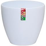 Santino Self Watering Planter DECO 7.9 Inch White Flower Pot