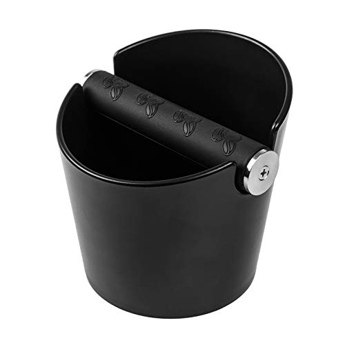 Knock Box for Espresso Coffee GroundsShock Absorbant Espresso Knock Box Black with NonSlip