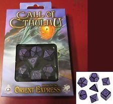 Q-Workshop Coc Horror on the Orient Express Black & Purple Dice Set (7) Board Games