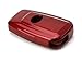 iJDMTOY Glossy Metallic Red Exact Fit Key Fob Shell Cover Compatible with 2017/2018-up Toyota Camry Prius Prime Mirai C-HR, etc w/Push Start Engine Feature
