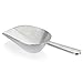 New Star Foodservice 34707 One-Piece Cast Aluminum Flat Bottom Bar Ice Flour Utility Scoop, 16-Ounce, Silver primary