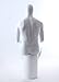 Brand New Sitting Male Full Body Fiberglass Abstract Egg Head Mannequin Glossy White (GZM3E)