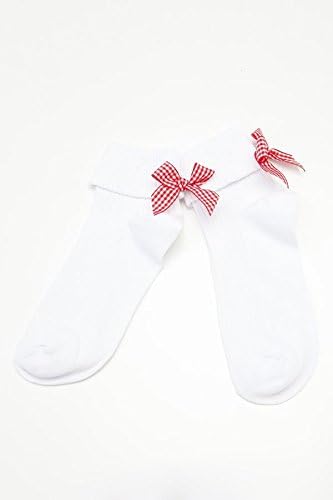 Amazon チュチュアンナ Tutuanna 折り返しギンガムチェックリボンソックスオフ白 赤 ソックス 通販