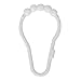 Zenna Home Roller Glide Shower Curtain Rings, Heavy Duty Plastic Shower Hooks with Smooth Gliding Design, Set of 12, White