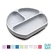 Bumkins Silicone Grip Dish, Suction Plate, Divided Plate, Baby Toddler Plate, BPA Free, Microwave Dishwasher Safe - Gray primary