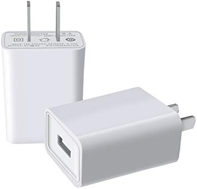 USB Wall Charger FOBSUNLAND. USB Wall Plug 5V 2.1A AC Power Adapter Compatible with iPhone,Pad,Samsung,Tablet,Kindle and More (White 2pack)