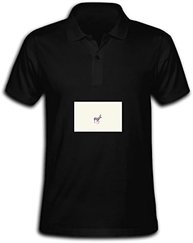 Men's Short Sleeve Polo Shirt With A Pattern of Deer