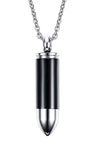 Blowin stainless steel bullet pendant memorial crematio…