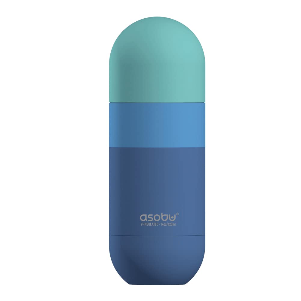 Asobu - Orb - Refined Steel Isolierflasche with Trinkbecher Pastellblau