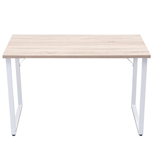 Tangkula Writing Table Wood PC Laptop Beginnings Computer Desk Home Office Furniture - Thumbnail 5