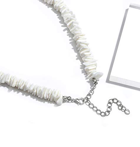 HSWE Puka Shell Choker Necklace Hawaiian Summer Jewelry for Women Men