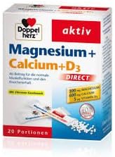 Doppelherz Magnesium + Calcium + D3 DIRECT Dissolevable Packets ( 20)/ 1 box