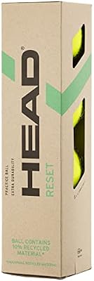 4B Reset (4 Balles) Balle de Tennis, Jaune, One Size