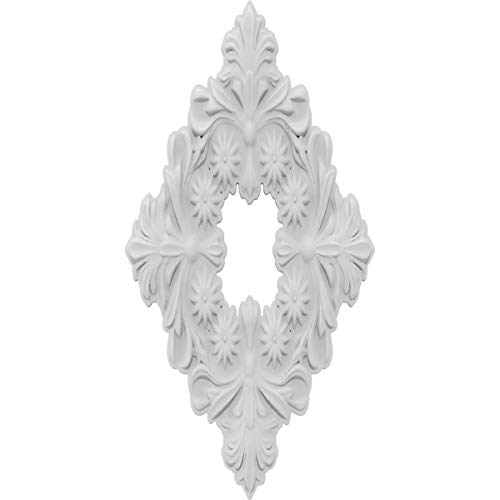Ekena Millwork ROSC045X090BVDUF 4 1/2" W x 9" H x 3/4" P Jumbo Belvidere Rosett…