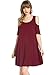 My Space Clothing Women's Cold Shoulder Jersey Swing Dress (Small- Plus Size)