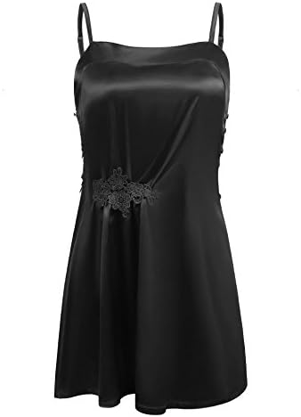 Elaver Satin Nightgown Women’s Silk Sleepwear Sexy Lingerie Dress S-XXL