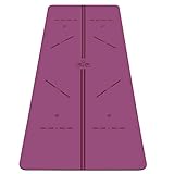 Heathyoga ProGrip Non Slip Yoga Mat with Alignment