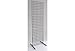 2' x 6' Grid Wall Panel Floorstanding Display Fixture with Deluxe T-Style Base, Black. Three-Pack Combo.