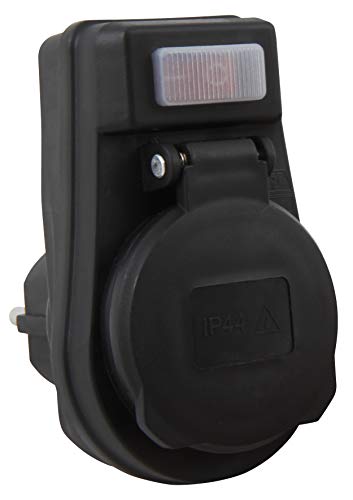 MC POWER - Steckdosenadapter Outdoorsteckdose Stromverteiler | für Außen | mit Schalter, 230V/3.680W, IP44 – Bild 3