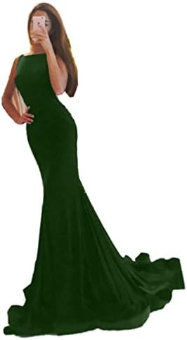 Promworld Women's Open Back Mermaid Prom Evening Dress Long