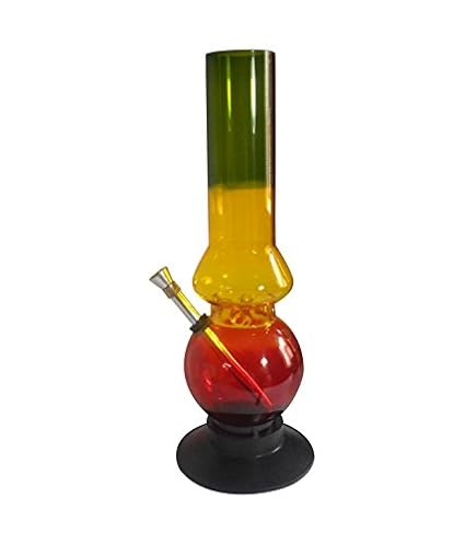 pegsNpipes 8 Inches Rasta Acrylic Ice Bong