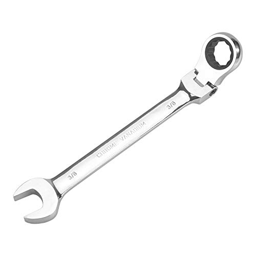 通用 FLZOSPER 3/8 inch SAE Flex-Head Geared Ratchet Wrench,Box End Head 72-Tooth Ratcheting Combination Wrench Spanner