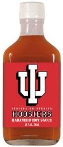 Indiana Hoosiers NCAA Habanero Hot Sauce in a Flask (6.6 oz)