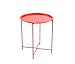 Finnhomy Small Round Side End Table, Sofa Table, Tray Side Table, Snack Table, Metal, Anti-Rusty, Outdoor and Indoor Use for Putting Small Things, Multi-use