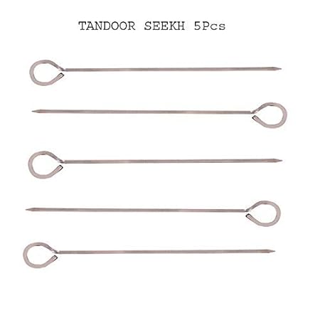 GTC Barbeque Sticks,BBQ Skewers, Stainless Steel Skewers BBQ Grill Stick Needle Kebab Sticks,5 PCS Tandoori Grill, kabab Skewer (IT N - TW114)