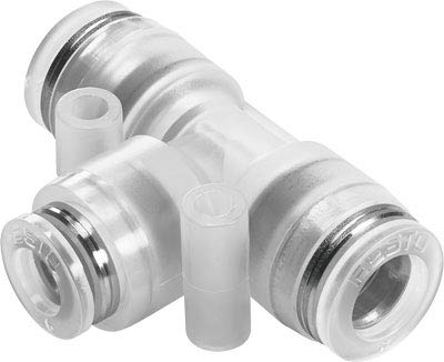 Festo 133116 Model NPQP-T-Q8-Q6-FD-P10 Push-In T-Connector (Pack of 10)
