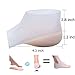 Plantar Fasciitis Height Increase Heels Sleeves, 1 Pair Gel Heel Height Invisible Elevators, Pads, Arch Support, Heel Protectors, Foot Cushion, W6-9 |M6.5-8(White)
