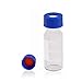 2mL Autosampler Vials, 9-425 HPLC Vials with Writing Area and Graduations, Screw Cap, Red PTFE & White Silicone Septa, 100 Pcs
