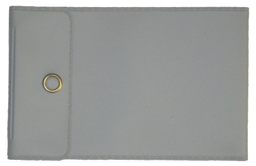 Gray Vinyl Checkbook Cover for End-Stub Wallet Checks